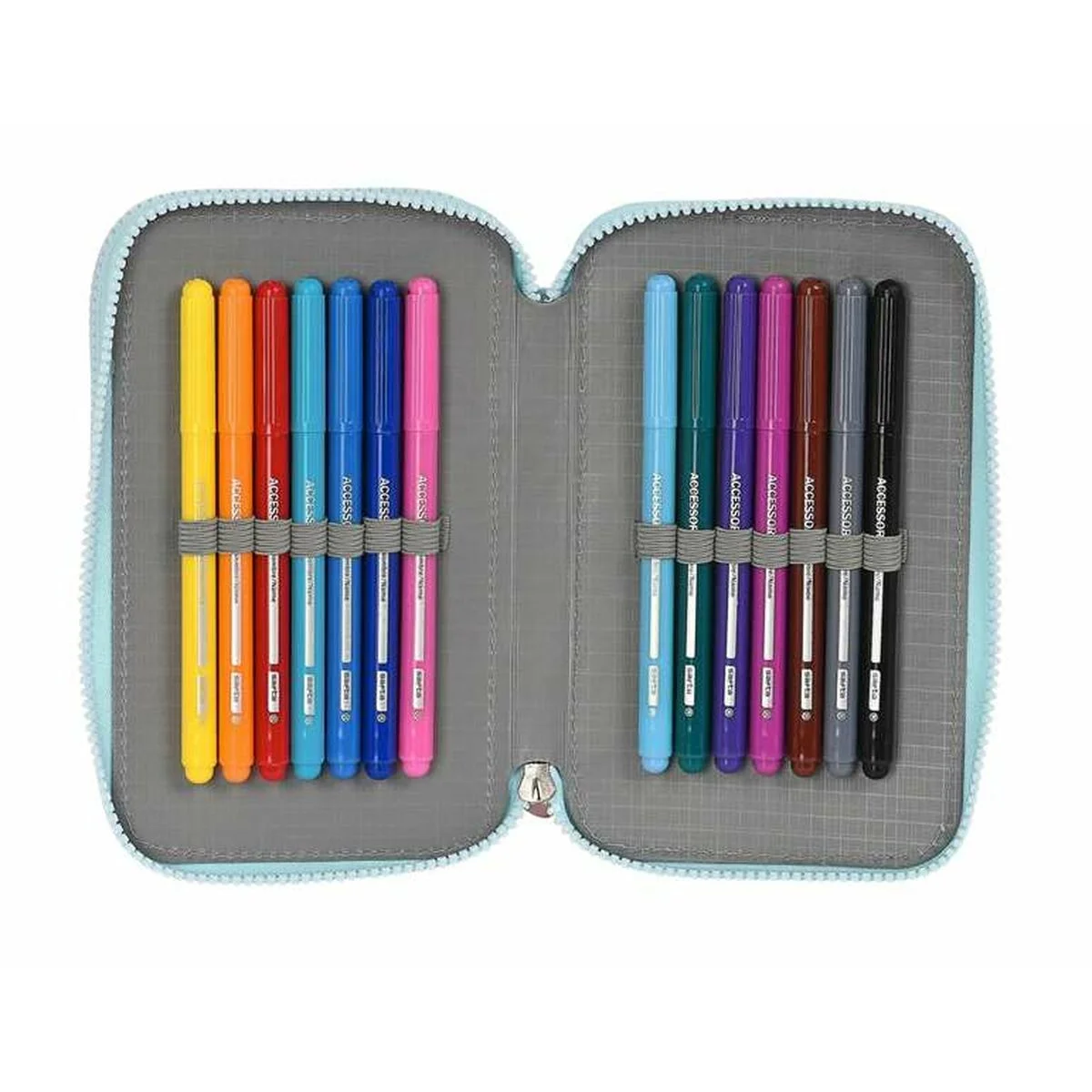 Plumier Doble Moos Garden Turquesa 12,5 x 19,5 x 4 cm