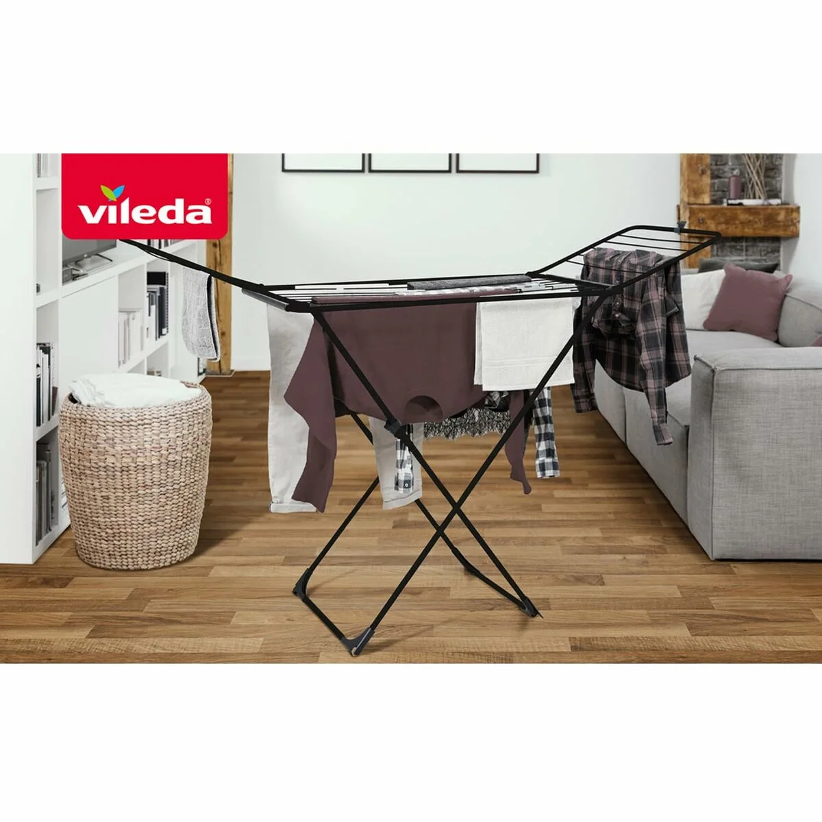 Tendedero Plegable Vileda Universal Black 174100 180 x 55 x 93 cm
