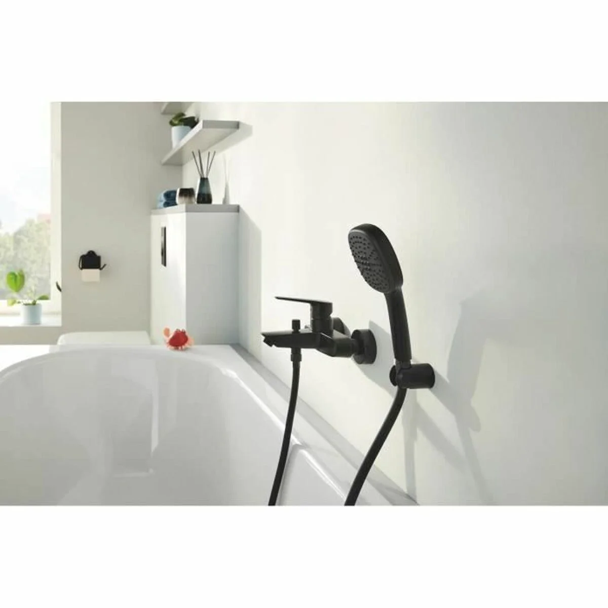 Shower Rose Grohe Black Matte back Silicone ABS