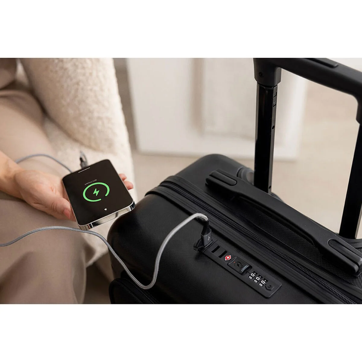 Maleta de Cabina Numada 1200608 Negro 38 L 55 x 35,5 x 23,5 cm