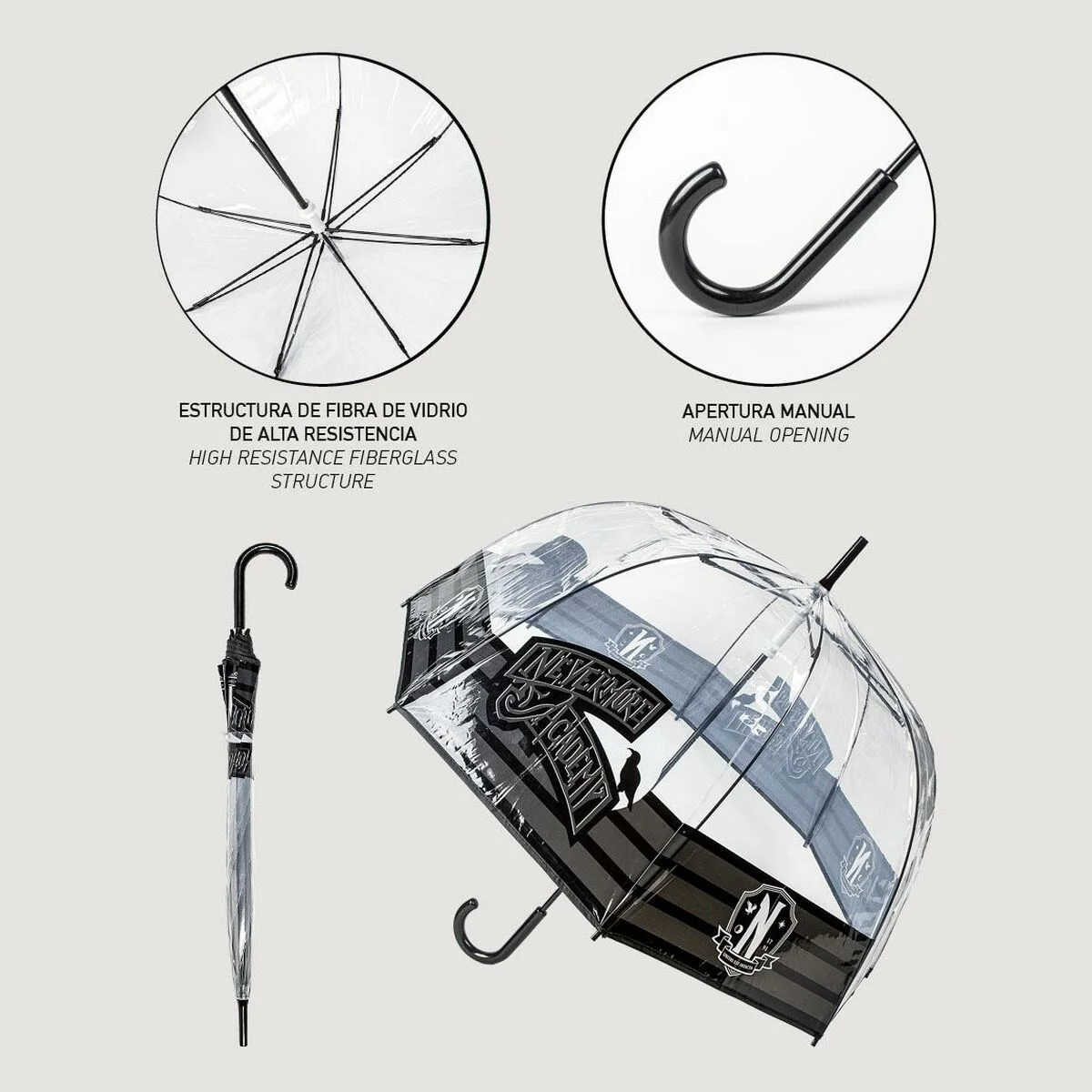 Paraguas Wednesday 60 cm