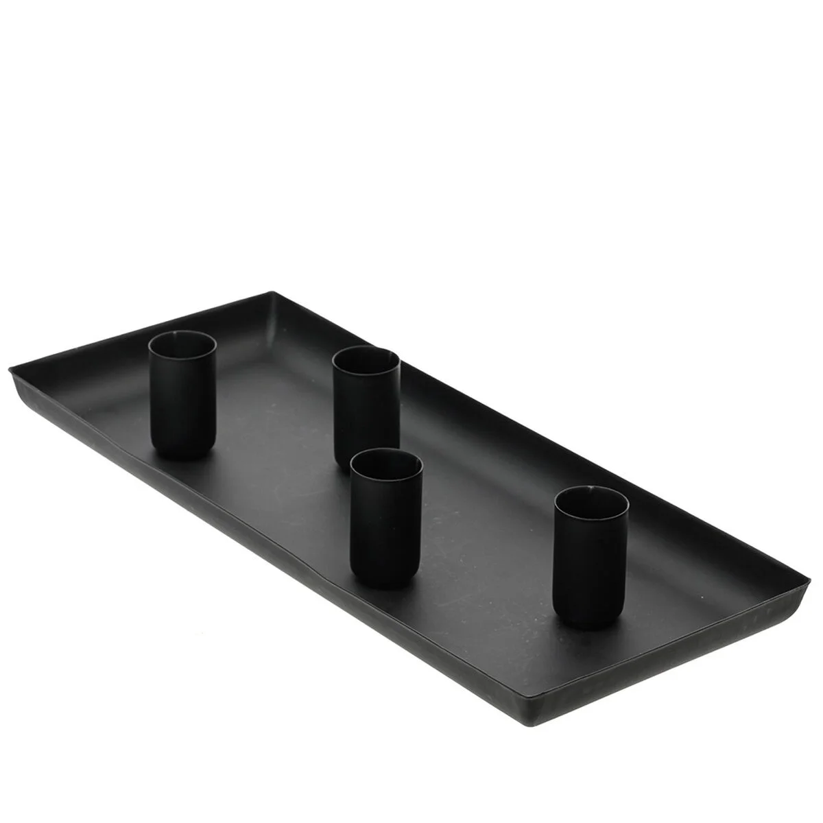 Bandeja Portavelas KSD Negro Hierro 29 x 12 x 2 cm